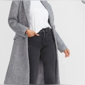 Express Grey Long Wool Coat